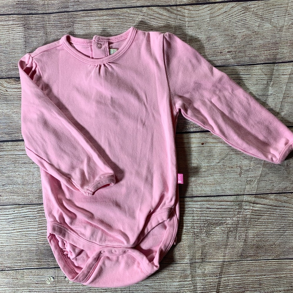 JoJo Maman Bebe Long Sleeve Onesie Pink